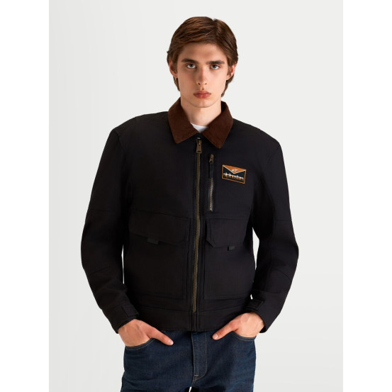 Veste moto Alpinestars Mustang Waterproof - Gris anthracite Marron foncé