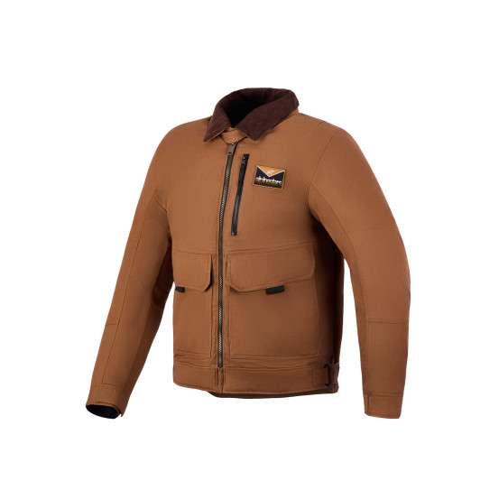 Veste moto Alpinestars Mustang Waterproof - Marron rouille Marron foncé