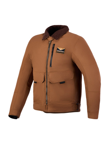 Veste moto Alpinestars Mustang Waterproof - Marron rouille Marron foncé