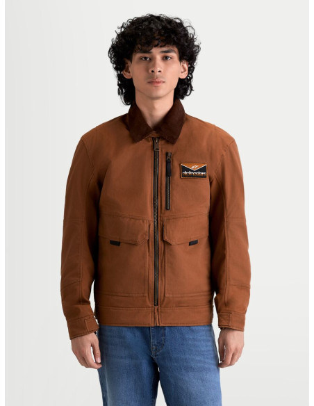 Veste moto Alpinestars Mustang Waterproof - Marron rouille Marron foncé