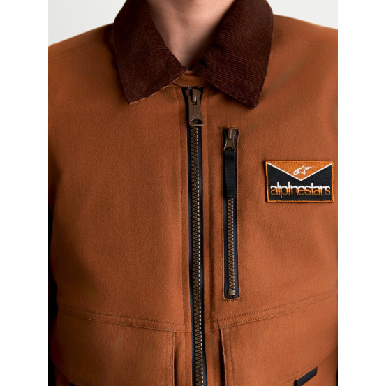 Veste moto Alpinestars Mustang Waterproof - Marron rouille Marron foncé