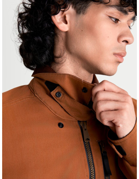 Veste moto Alpinestars Mustang Waterproof - Marron rouille Marron foncé