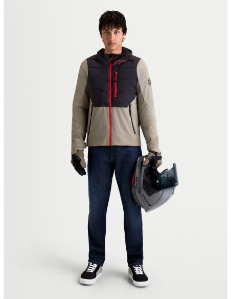 Veste moto Alpinestars Therma-Tech Waterproof - Noir Vert kaki