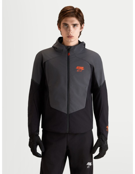 Veste moto Alpinestars Aeroshell WP - Noir Gris foncé
