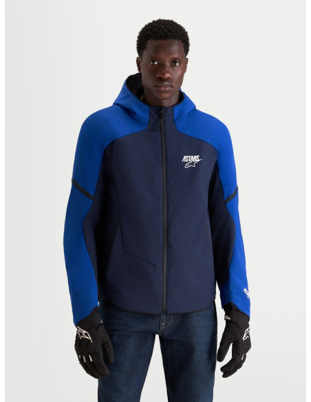 Veste moto Alpinestars Aeroshell WP - Bleu marine Bleu vif