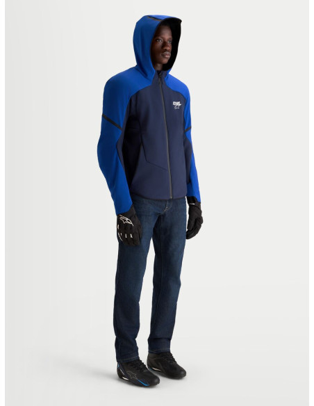 Veste moto Alpinestars Aeroshell WP - Bleu marine Bleu vif