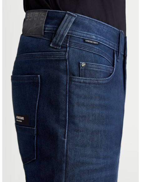 Jean moto Alpinestars Flex AST-10 Tough Max coupe courte - Bleu foncé