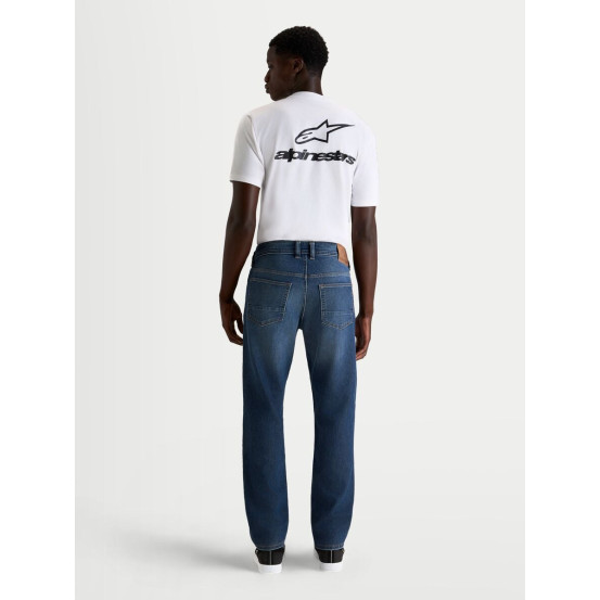 Jean moto Alpinestars Flex AST-8 coupe courte - Bleu moyen