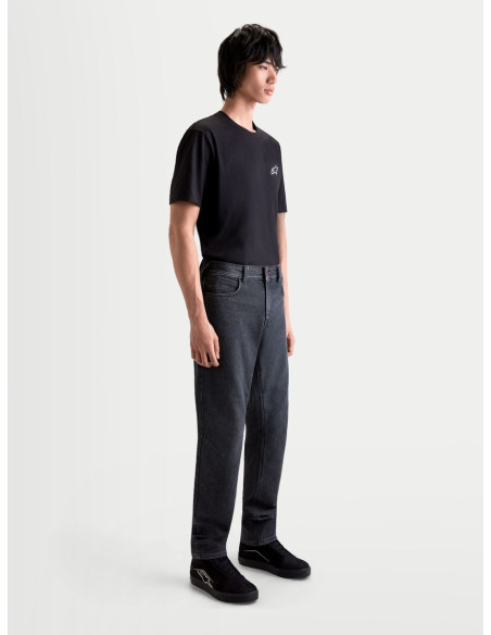 Jean moto Alpinestars Flex AST-7 coupe courte - Noir délavé