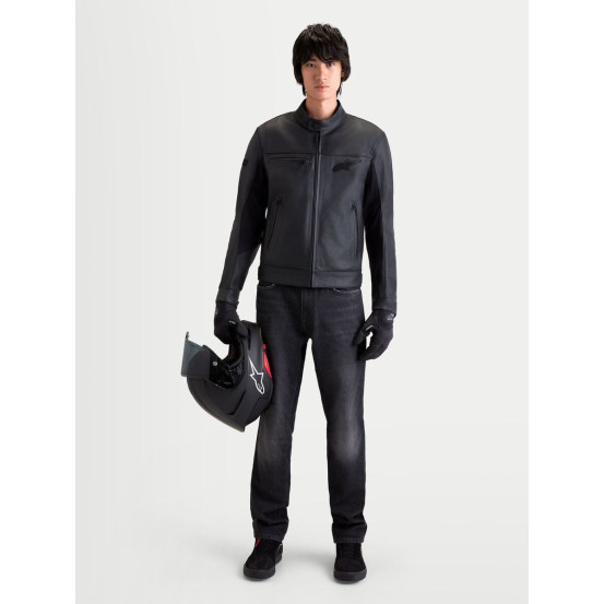 Jean moto Alpinestars Flex AST-7 coupe courte - Noir délavé