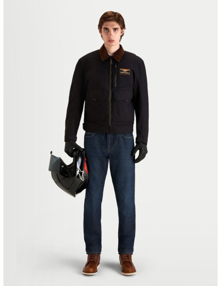 Jean moto Alpinestars Flex AST-7 coupe courte - Bleu foncé