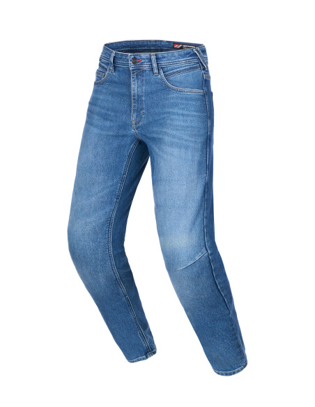 Jean moto Alpinestars Flex AST-7 coupe courte - Bleu clair