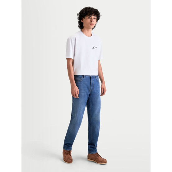 Jean moto Alpinestars Flex AST-7 coupe courte - Bleu clair