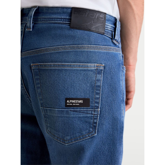 Jean moto Alpinestars Flex AST-7 coupe courte - Bleu clair