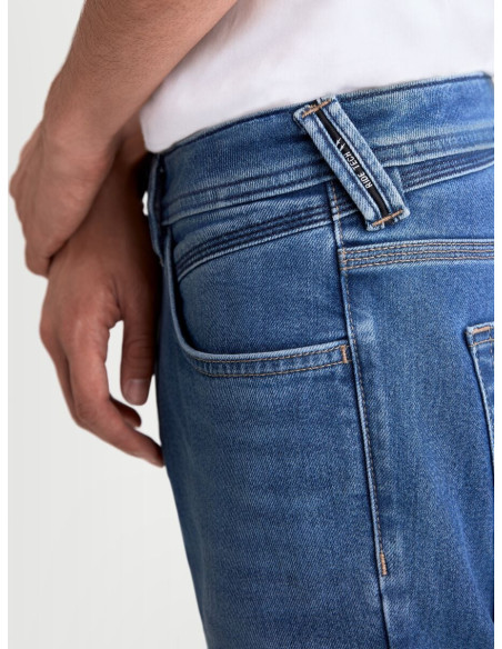 Jean moto Alpinestars Flex AST-7 coupe courte - Bleu clair