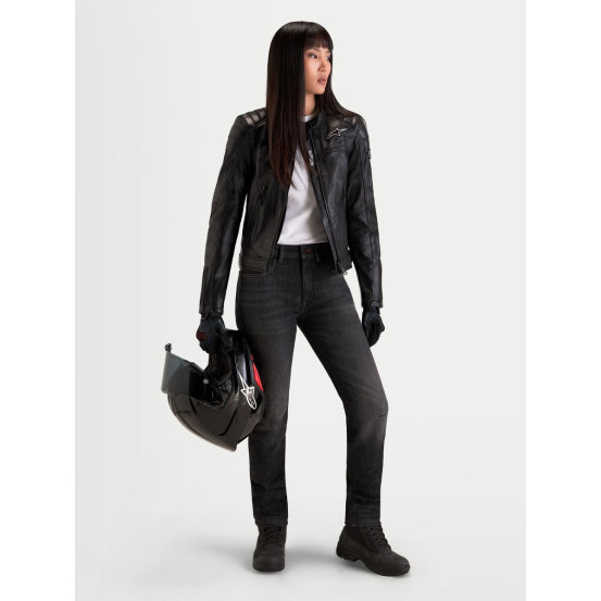 Jean moto femme Alpinestars Stella Flex AST-7 - Noir délavé