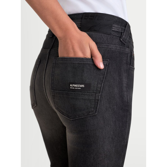 Jean moto femme Alpinestars Stella Flex AST-7 - Noir délavé