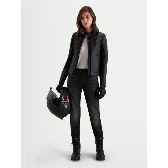 Jean moto femme Alpinestars Stella Flex AST-5 - Noir délavé