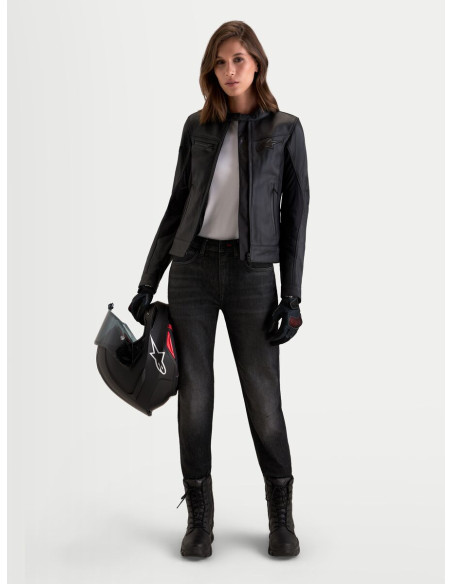 Jean moto femme Alpinestars Stella Flex AST-5 - Noir délavé