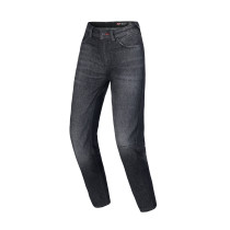 Jean moto femme Alpinestars Stella Flex AST-7 coupe courte - Noir délavé