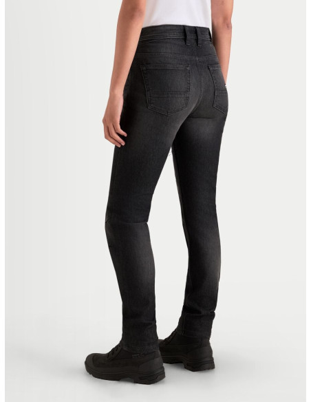Jean moto femme Alpinestars Stella Flex AST-7 coupe courte - Noir délavé