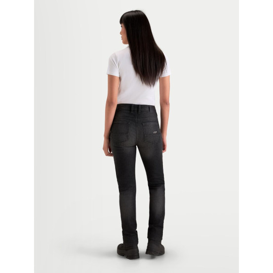 Jean moto femme Alpinestars Stella Flex AST-7 coupe courte - Noir délavé