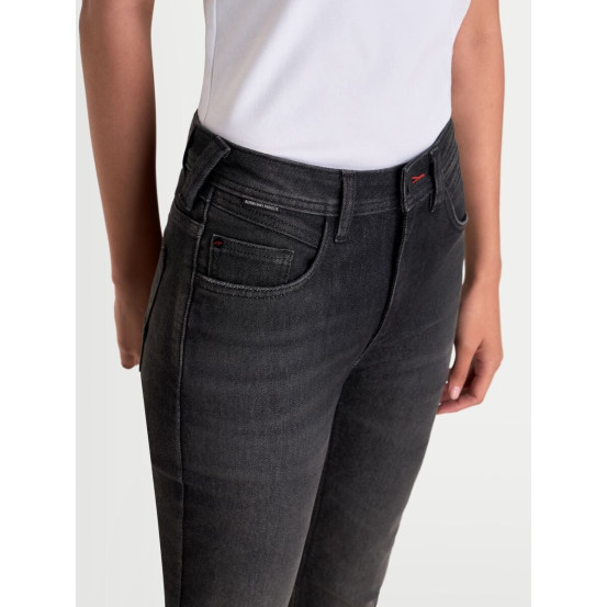 Jean moto femme Alpinestars Stella Flex AST-7 coupe courte - Noir délavé