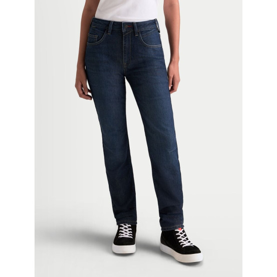 Jean moto femme Alpinestars Stella Flex AST-7 coupe courte - Bleu foncé