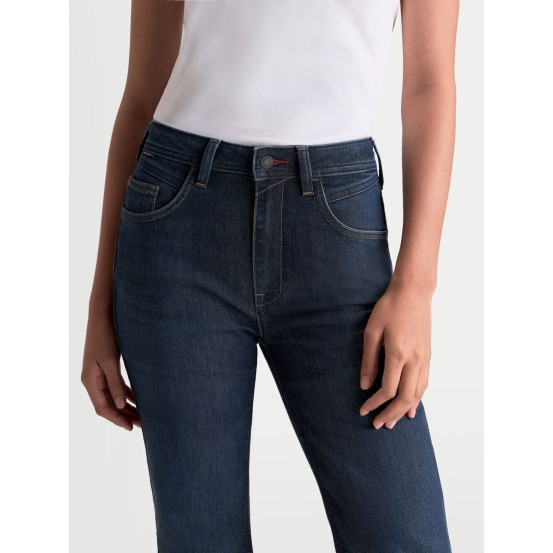Jean moto femme Alpinestars Stella Flex AST-7 coupe courte - Bleu foncé