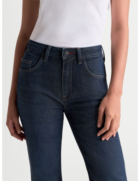 Jean moto femme Alpinestars Stella Flex AST-7 coupe courte - Bleu foncé