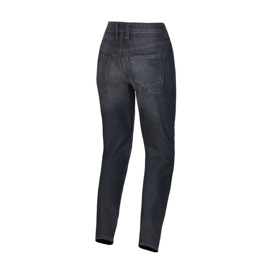 Jean moto femme Alpinestars Stella Flex AST-5 coupe courte - Noir délavé