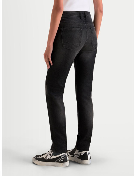 Jean moto femme Alpinestars Stella Flex AST-5 coupe courte - Noir délavé