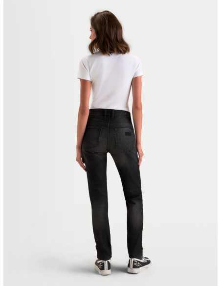 Jean moto femme Alpinestars Stella Flex AST-5 coupe courte - Noir délavé