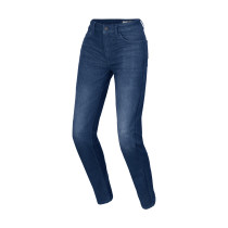 Jean moto femme Alpinestars Stella Flex AST-5 coupe courte - Bleu indigo délavé