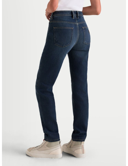 Jean moto femme Alpinestars Stella Flex AST-5 coupe courte - Bleu indigo délavé