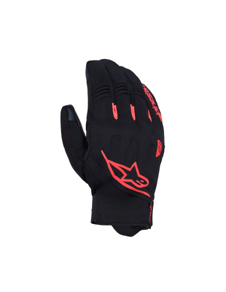 Gants moto Alpinestars Faster V3 Plasma Drystar - Noir Rouge fluo