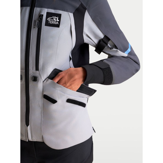 Veste moto femme Alpinestars Stella ST-7 V2 2L Gore-Tex - Gris Noir