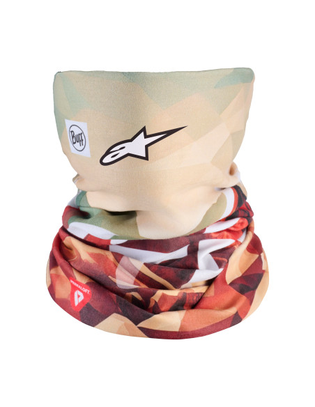 Tour de cou moto Alpinestars Buff Peaks PrimaLoft - Marron