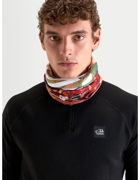Tour de cou moto Alpinestars Buff Peaks PrimaLoft - Marron