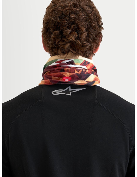 Tour de cou moto Alpinestars Buff Peaks PrimaLoft - Marron