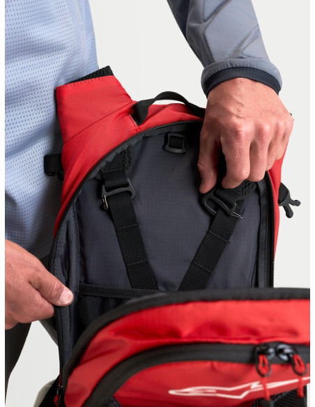 Sac à dos moto Alpinestars AT-9 - Noir Rouge