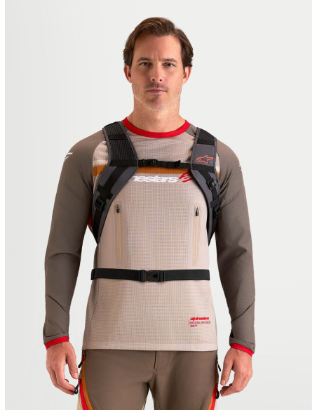 Sac à dos moto Alpinestars AT-9 - Marron Gris foncé