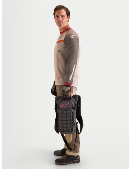 Sac à dos moto Alpinestars AT-9 - Marron Gris foncé