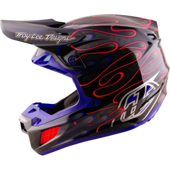 Casque cross Troy Lee Designs 2027 SE5 Carbon Overspray - Noir Magenta