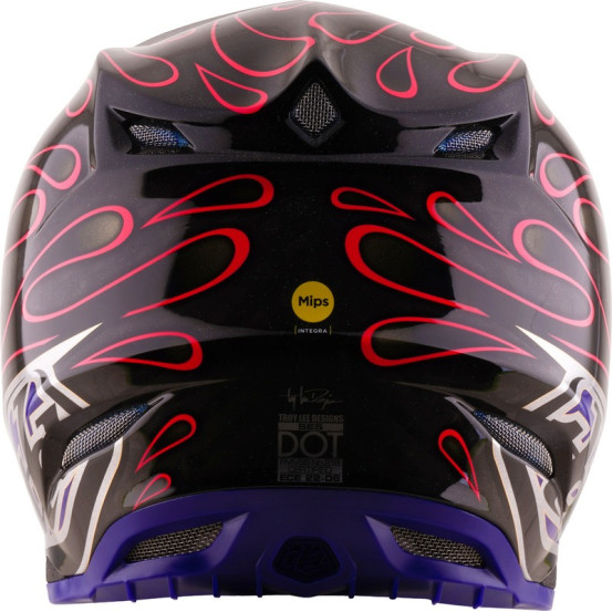 Casque cross Troy Lee Designs 2027 SE5 Carbon Overspray - Noir Magenta