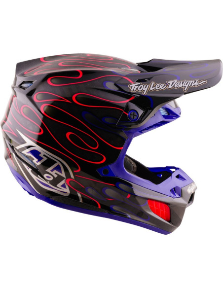 Casque cross Troy Lee Designs 2027 SE5 Carbon Overspray - Noir Magenta