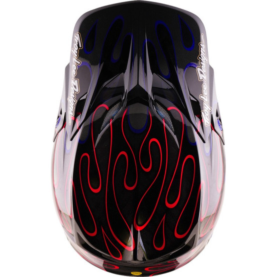 Casque cross Troy Lee Designs 2027 SE5 Carbon Overspray - Noir Magenta