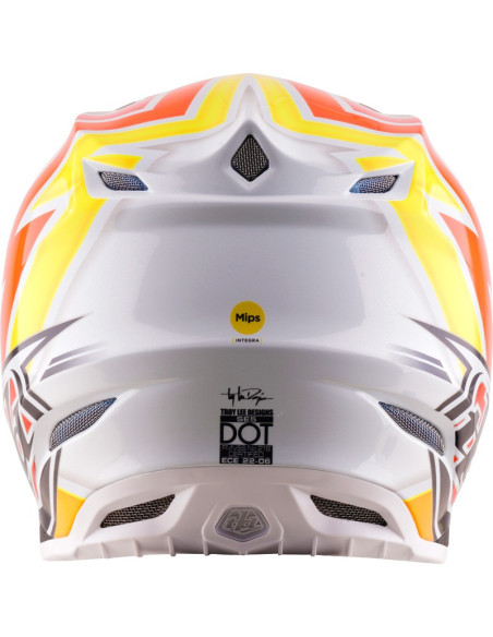 Casque cross Troy Lee Designs 2027 SE5 Carbon Boltz - Bleu marine Blanc