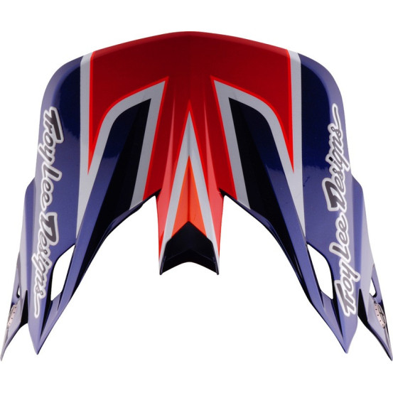 Casque cross Troy Lee Designs 2027 SE5 Carbon Boltz - Bleu marine Blanc