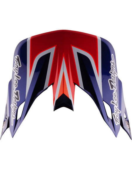 Casque cross Troy Lee Designs 2027 SE5 Carbon Boltz - Bleu marine Blanc